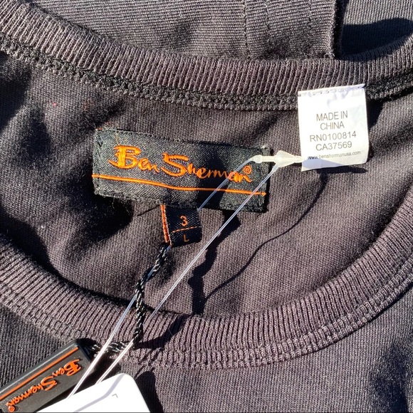 NEW Ben Sherman tee shirt black w/ rock & roll screen-printed logo NWT - Picture 7 of 16